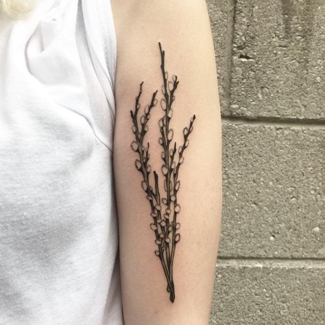 Willow Tattoo, Willow Flower, Bee Sting, Tattoo Cover-up, Beauty Tattoos, S Tattoo, Tattoo Inspo, Shoulder Tattoo, Tattoos And Piercings