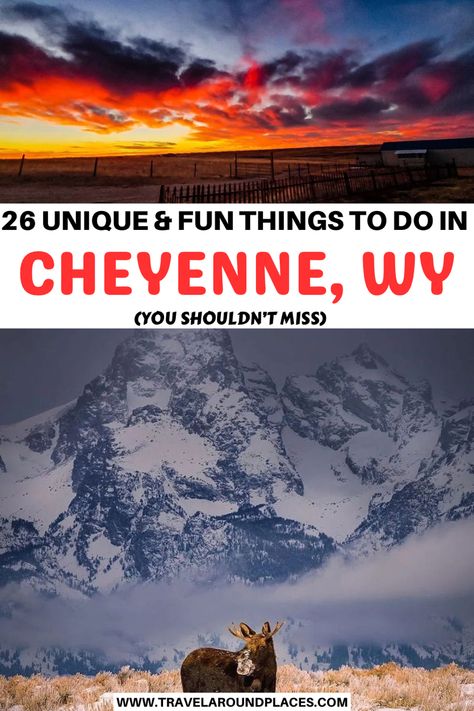 26 Unique & Fun Things to do in Cheyenne Wyoming You Shouldn’t Miss | top things to do in Cheyenne | unique things to do in Cheyenne | outdoor things to do in Cheyenne | amazing things to do in Cheyenne | places to visit in Cheyenne | things to see in Cheyenne | #cheyenne #thingstodo #bucketlist #ustraveldestinations #usatravel #roadtrip #usaroadtrip Cheyenne Wyoming Things To Do, Things To Do In Cheyenne Wyoming, Wyoming Camping, Wyoming Trip, 50 States Travel, Cheyenne Frontier Days, Laramie Wyoming, Yellowstone National Park Vacation, Usa Wedding