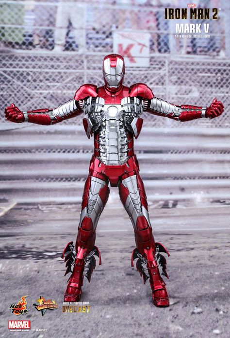 IRON MAN 2 MARK V 1/6TH SCALE COLLECTIBLE FIGURE MMS400D18 Iron Man Suits, Iron Man Fan Art, Iron Man Action Figures, Mark 5, Iron Man 2, Man Suits, Iron Man Art, Iron Man Suit, Iron Man Avengers