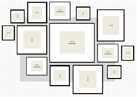 How To: IKEA Ribba Frame Gallery Wall Picture Wall Layout, Eames Design, Photowall Ideas, Picture Arrangements, Photo Arrangement, Frame Layout, Gallery Wall Layout, Ribba Frame, Ikea Ribba Frames