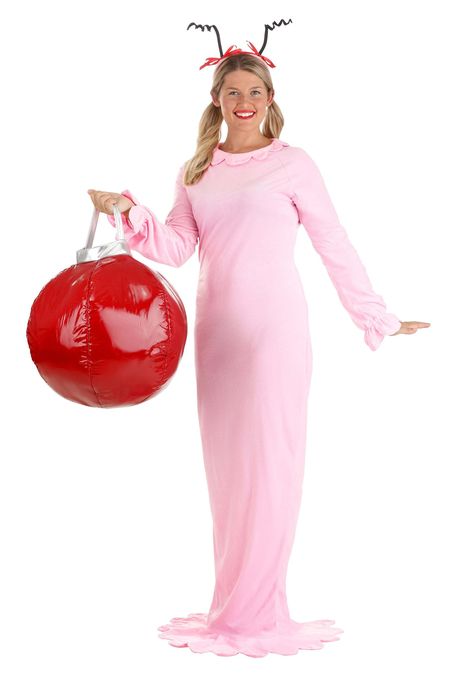 PRICES MAY VARY. Size: X-Large COSTUME INCLUDES: This Adult Dr. Seuss Cindy Lou Who Costume comes with a pink dress, a headband with wire antennas, and a stuffable ornament accessory. FROM FUN COSTUMES: We take costumes seriously and we're proud to offer a selection featuring the most popular characters from TV, movies, and books. We wanted to bring the magic and whimsy of How the Grinch Stole Christmas to life so we're excited to offer our licensed Cindy Lou Who Costume! AUTHENTIC DESIGN: We de Cindy Lou Costume, Pink Christmas Dress, Christmas Character Costumes, Whoville Costumes, Cindy Lou Who Costume, Grinch Cindy Lou, Who Costume, Christmas Costumes Women, Christmas Movie Characters