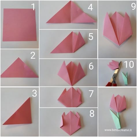 Cute And Simple Origami, Flat Origami Flower, Paper Flowers Sticky Notes, What To Make With Sticky Notes, Post It Crafts, Origami Flowers Easy Step By Step, Oragami Ideas Cute Easy Step By Step, Cute Origami Step By Step, Cute Origami Gifts