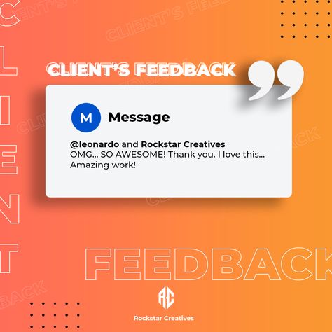 Feedback Design Creative, Testimonial Ad Design, Client Feedback Design, Feedback Design Ideas, Customer Feedback Design, Review Graphic Design, Testimony Design, Feedback Template, Feedback Design