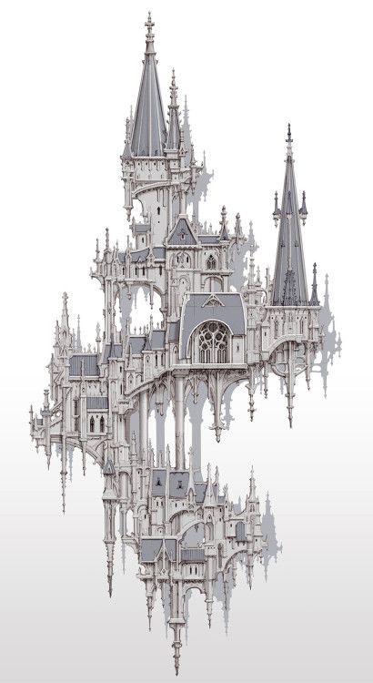 Art by min seub Jung - The Art Showcase The Art Showcase, Art Showcase, Architecture Drawing Art, Fantasy City, Fantasy Castle, Fantasy Places, A Castle, Minecraft Designs, Fantasy Art Landscapes