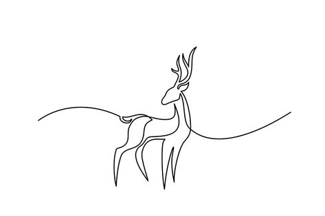 Fine Line Stag Tattoo, Deer Line Tattoo, Dear Drawing, Deer Line Art, Deer Graphic Design, Drawing Deer, Friendship Tattoo, Line Drawing Tattoos, Stag Tattoo