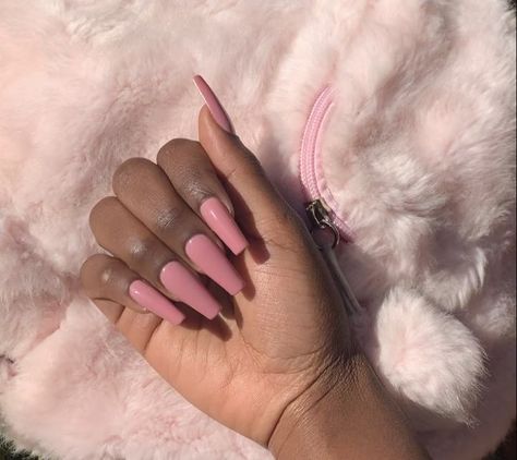 Light pink nails on dark skin Nails On Dark Skin, Light Pink Nails, Pink Nails, Nail Colors, Light Pink, Skin, Nails, Pink, Color