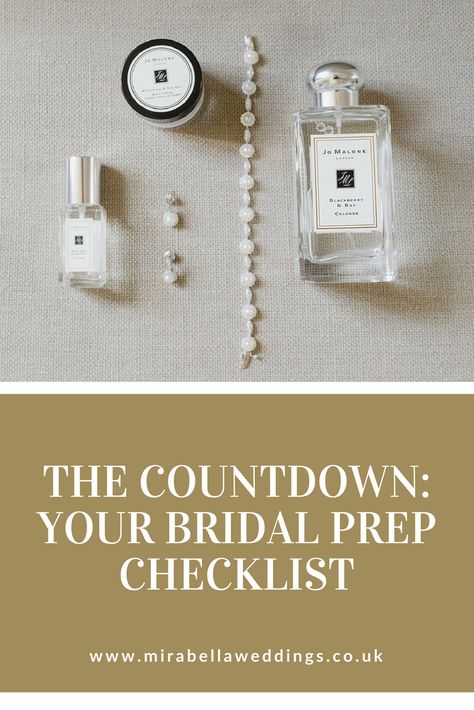 Final few weeks before your wedding? Use our bridal prep checklist to make sure you're wedding ready! www.mirabellaweddings.co.uk Week Before Wedding, Bride Checklist, Prep Checklist, Wedding Ready, Bridal Preparation, Bridal Prep, Wedding Timeline, Wedding Prep, Wedding Preparation