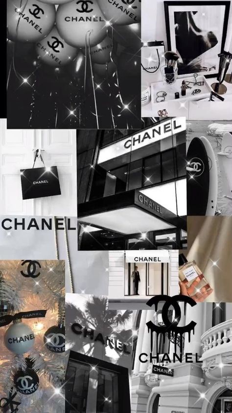 Chanel Lockscreen Aesthetic, Chanel Black And White Wallpaper, Wallpaper Backgrounds Chanel, Black And White Chanel Wallpaper, Brands Wallpaper Aesthetic, Chanel Brand Aesthetic, Chanel Black And White Aesthetic, Designer Lockscreen, Black Aesthetic Chanel