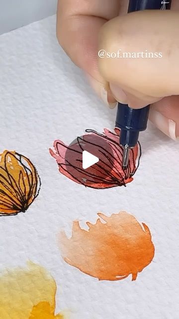 Sof (Sophia Martins) on Instagram: "Some water and some flowers! It’s a blooming summer 💐   #easydrawings #watercolor#watercolorflowers #floresemaquarela" Joel Sunny, Paintings Tutorials, Watercolor Paintings Tutorials, Card Making Inspiration, Painting Tutorial, Doodle Art, Easy Drawings, Flower Painting, Watercolor Art