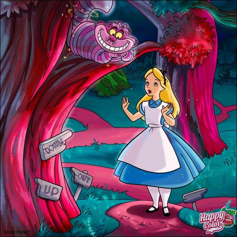 Alice In Wonderland Scenes, Alice In Wonderland Cartoon, Alice In Wonderland Poster, Alice In Wonderland Artwork, Wonderland Artwork, Alice In Wonderland Aesthetic, Alice In Wonderland Disney, Disney Paintings, Disney Alice In Wonderland