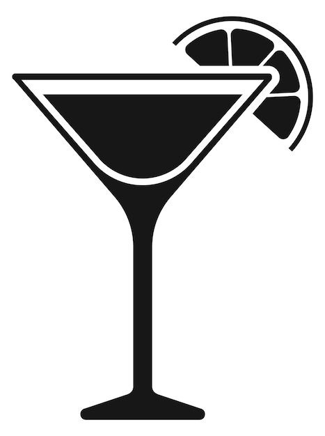 Cocktails Vector, Black Icon, Cosmopolitan, Premium Vector, Graphic Resources, Alcoholic Drinks, Drinks, Black