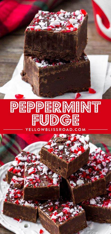 An easy fudge recipe to add to your holiday cookie trays, this Peppermint Fudge is rich and decadent with hints of peppermint for a festive holiday treat. Peppermint Fudge Easy, Peppermint Fudge Recipe, Easy Fudge Recipe, Mocha Fudge, Holiday Fudge, Easy Fudge, Homemade Fudge Recipes, Peppermint Fudge, Christmas Fudge