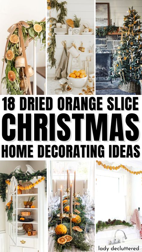 18 Dried Orange Slice Christmas Home Decorating Ideas Orange Decor Christmas, Dried Orange Holiday Decor, Dehydrated Orange Christmas Tree, Orange Slice Decor Natural Christmas, How To Use Dried Orange Slices, Orange Cranberry Christmas Decor, Christmas Decor With Orange Slices, Dried Orange Slice Decor, Decorate With Dried Oranges