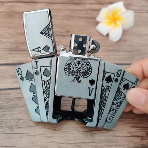 Ace of Spades Lighter Belt Lighter Belt, Big Buckle Belt, Engraved Lighter, Cool Belt Buckles, Custom Lighters, Gold Belt Buckle, Belt Without Buckle, School Bag Essentials, Cool Lighters