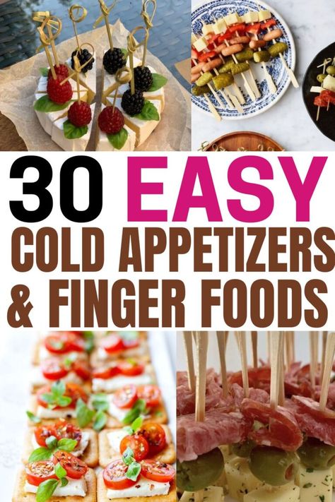 Easy Cold Appetizers & Finger Foods For Summers Parties & Picnics - RecipeMagik Cold Cheese Appetizers, Birthday Horderves, Cold Passed Appetizers, Easy Hourdourves Cold, No Heat Appetizers For Party, Cold Tapas Ideas, Stuffed Crescent Rolls Appetizers, Cold Appies, Finger Foods Appetizer Recipes Parties