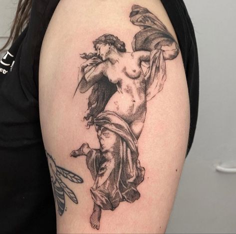 Aphrodite Sculpture Tattoo, Calliope Tattoo, Pre Raphaelite Tattoo, Sappho Tattoo, Nymph Tattoo, Birth Of Venus Tattoo, Greek Goddess Tattoo, Aphrodite Tattoo, Venus Tattoo