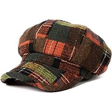 SIGGI Womens Merino Wool Visor Beret Newsboy Cabbie Cap Winter Hats with Lining Spring 67145_black,Medium at Amazon Women’s Clothing store Visor Beanie, Best Caps, Trendy Hat, Fall Hats, Winter Hats For Men, Crown Design, Orange Plaid, News Boy Hat, Quality Hats