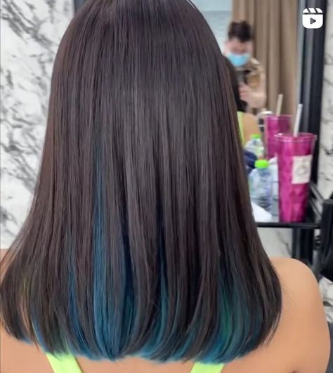 Hidden colour hair Hidden Colour Hair, Brown And Blue Hair, Hidden Hair Color, Colour Hair, Hidden Colors, Hair Streaks, Dye Ideas, Brown And Blue, Color Inspo