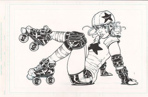 Roller Derby Art, Derby Games, Glass City, Roller Derby Girls, Derby Girl, Roller Skaters, Roller Girl, Arte Inspo, Roller Derby