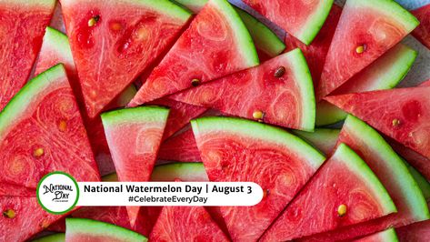 August 3rd is National Watermelon Day!
https://www.nationaldaycalendar.com/national-day/national-watermelon-day-august-3
#CelebrateEveryDay #NationalWatermelonDay #WatermelonDay Jamaican Patty, National Watermelon Day, Watermelon Patch, Mary Lou Retton, Watermelon Day, National Day Calendar, Watermelon Carving, Hair Gloss, Golf Day