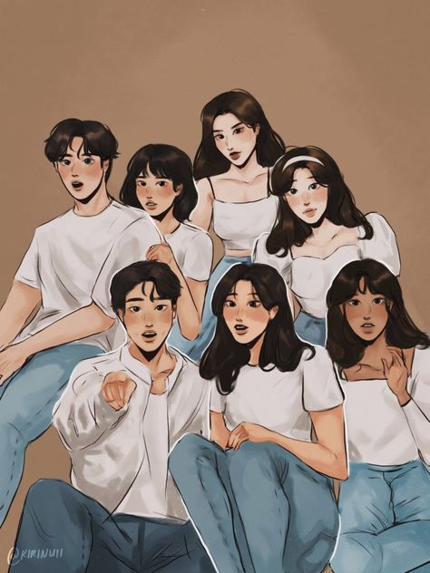 Via University Series, Squad Cartoon Aesthetic, University Series Characters, Sisterhood Background Aesthetic Rpw, University Series Fanart, Univ Series, Best Wattpad Stories, Book Cover Art Design, Best Wattpad Books