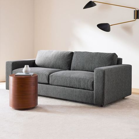 The Urban's simple silhouette and sink-right-in comfort make it a classic choice for the family room. Henry Sofa, West Elm Sofa, Leather Sleeper Sofa, Simple Sofa, Mid Century Sofa, Contemporary Sofa, Cushion Filling, Engineered Hardwood, Sleeper Sofa