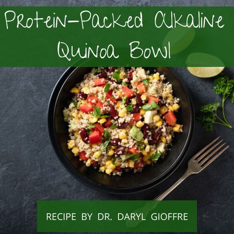 Protein-Packed Alkaline Quinoa Bowl Recipe by Dr. Daryl – Alkamind Dr Sebi Dinner Recipes, Alkaline Foods Recipes Dinners, Alkaline Dinner, Dr Sebi Recipes Alkaline Diet, Alkaline Meals, Veggie Meal Prep, Dr Sebi Alkaline Food, Dr Sebi Recipes, Reflux Recipes