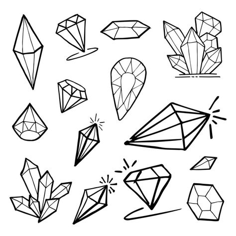 Doodle hand draw diamond set, vector illutration. Draw Diamond, Diamond Doodle, Hand Draw, Cityscape Photos, Logo Banners, Heart With Arrow, Marketing Design, Custom Illustration, Diamond Set