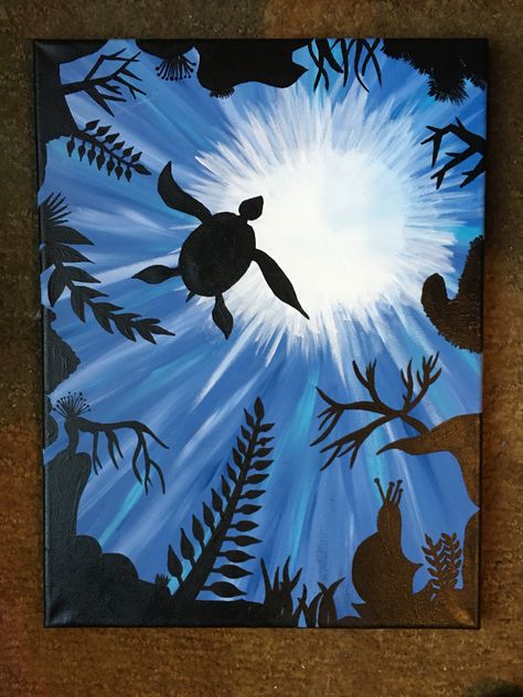 Sea Turtle Painting Ideas, Simple Turtle Painting, How To Paint A Turtle, Turtle Canvas Painting, Turtle Painting Acrylic, Sea Turtle Artwork, Sea Turtle Painting, Turtle Drawing, Afrique Art