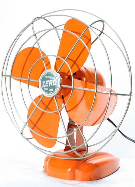 Electric Fan Aesthetic, Retro Objects, Colorful Objects, Vintage Palette, Orange Things, Vintage Fan, Antique Fans, Retro Fan, Retro Items