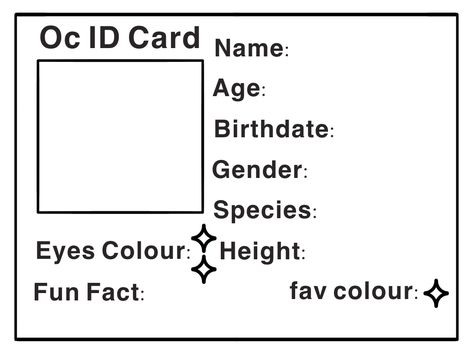 Oc Chart Art, About Oc Template, Oc Paper Sheet, Character Art Template, Expression Sheet Template, Character Info Sheet Art, About My Oc Template, Oc Description Ideas, Oc Drawing Template