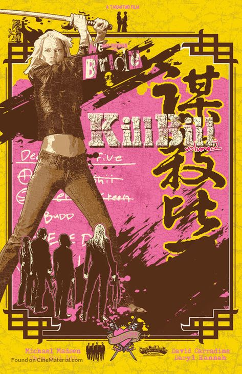 movie poster image for Kill Bill: Vol. 2 (2004) Kill Bill Movie, Quentin Tarantino Movies, Tarantino Films, Streetwear For Men, Film Poster Design, Dorm Posters, Movie Poster Wall, Aesthetic Streetwear, Movie Posters Design