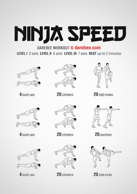 Ninja Speed Workout Ninja Workout Martial Art, How To Train Like A Ninja, Ninja Training Workout, Ninja Exercises, Toji Fushiguro Workout, Martial Arts Techniques Tutorials, Toji Workout Routine, Mha Workout, Samurai Workout