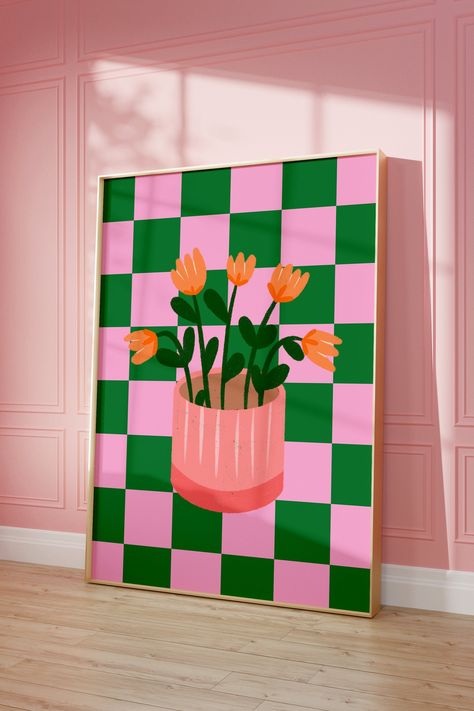 -----FRAME IS NOT INCLUDED---- Flower Vase Art Print, Danish Pastel Decor, Flower Vase Poster, Dopamine Colors, Maximalist Decor, Trendy Wall Art, Dopamine Decor A1 - 59.4 x 84.1 cm / 23.4 x 33.1 inches A2 - 42 x 59.4 cm / 16.5 x 23.4 inches A3 - 29.7 x 42 cm / 11.7 x 16.5 inches A4 - 21 x 29.7 cm / 8.3 x 11.7 inches .: Paper thickness: 170 gsm .: Available in a matte finish My prints are perfect for adding a touch of personality and style to any room in your home or office. They make great gift Dopamine Painting, Diy Dopamine Decor, Dopamine Decor Bedroom, Dopamine Interior, Dopamine Art, Colourful Posters, Flower Vase Art, Pastel Danish, Nail Room Ideas