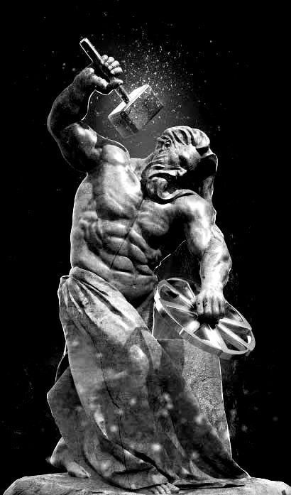 Haephestus God, Greek Masculinity, Hephaestus Tattoo, Statue Greek Mythology, God Of Fire, Greek Mythology Gods, Ancient Greek Sculpture, Greek Mythology Tattoos, God Tattoos