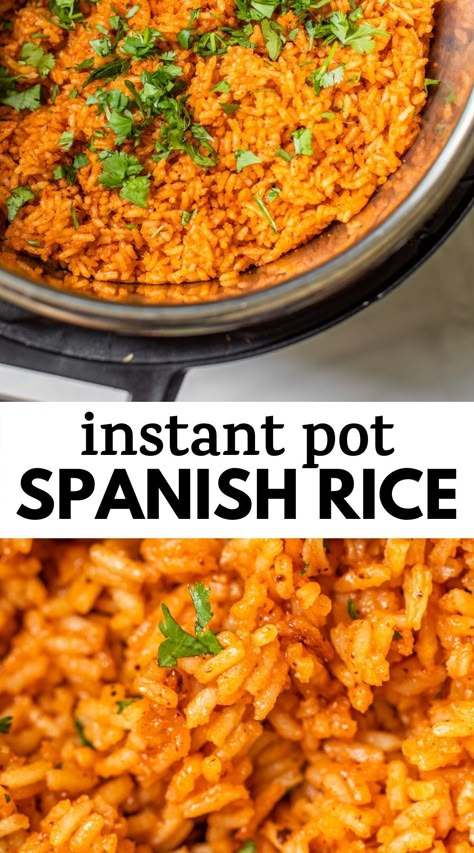 Instant Pot Spanish Rice, Spanish Rice Easy, Spanish Rice Recipe, Rice Recipes For Dinner, Rice Side Dishes, Plat Simple, Spanish Rice, Apple Fritters, Instant Pot Dinner Recipes