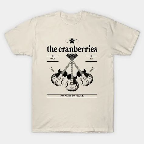 The Cranberries / Retro Vintage Guitar 90's - The Cranberries - T-Shirt | TeePublic The Cranberries Shirt, Rock Barbie, Nyc Wardrobe, Tshirt Inspiration, Tour Merchandise, Simple Clothes, The Cranberries, Summer Tees, Vintage Tee Shirts