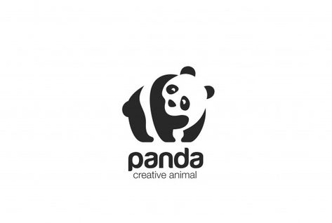 Panda logo logo icon | Free Vector #Freepik #freevector Advertisement Animation, Panda Logo, Animation Logo, Chocolate Logo, Panda Lindo, Team Badge, Bear Silhouette, Sports Logo Design, Simple Logo Design