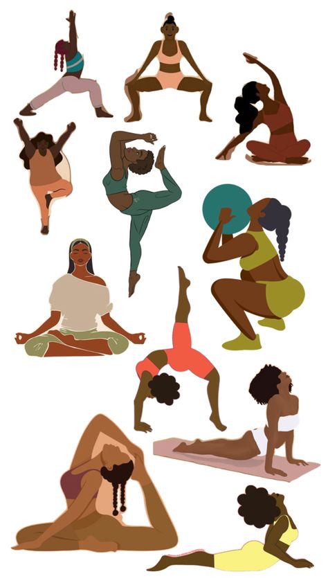 Black Yoga Teacher Aesthetic, Exercise Aesthetic Black Women, Black Women Exercising, Yoga Esthetics, Yoga Black Women, Yoga Aesthetic Inspiration, Yoga Aesthetic, Yoga Inspo, Afrocentric Art