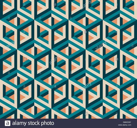 Download this stock vector: Vector Seamless Isometric Hexagonal Cube Structure Vintage Pattern - GMHCMY from Alamy's library of millions of high resolution stock photos, illustrations and vectors. 3d Cube Wallpaper, Memphis Design Pattern, Isometric Graph Paper, Isometric Cube, Hd Textures, Geometric Pattern Wallpaper, Retro Color Palette, 3d Cube, Flat Paint