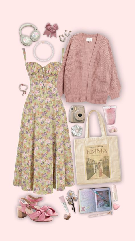 #aestheticoutfit #outfit #outfitinspiration #outfitinspo #pink #pastel #spring Spring Outfits Pastel Colors, Spring Themed Outfits, Pastel Boho Outfit, Light Colored Jeans Outfit, Danish Pastel Outfits, Pastel Spring Outfits, Pastel Combinations, Pastel Color Outfit, Pastel Outfits Aesthetic