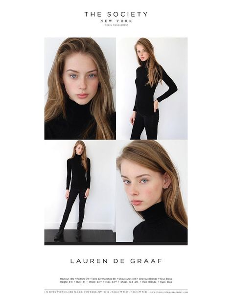 Lauren de Graaf - The Society S/S 16 Polaroids/Portraits (Polaroids/Digitals) Poses Headshot, Model Portfolio Examples, Model Comp Card, Model Polaroids, Modelling Portfolio, Model Headshots, Casting Models, Headshot Poses, Model Casting