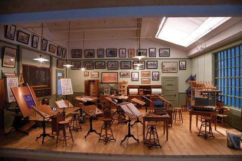 The National Museum of Toys and Miniatures – Kansas City, Missouri - Atlas Obscura Architecture Classroom, Dark Academia School, Boarding School Aesthetic, Le Rosey, Wood Parquet, Dream School, Westchester County, School Room, School Building