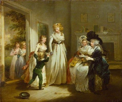 "A Visit to the Boarding School" (c. 1788) by George Morland (1763-1804). Georgian Era, Historical Painting, Art Ancien, Regency Era, Art Uk, Boarding School, Paintings & Prints, Art Reproductions, Photographic Prints