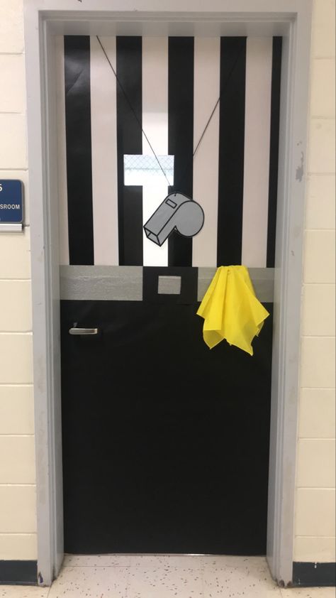 Soccer Door Decorations, Football Themed Classroom Door, Hoco Door Decorating, Football Door Decorations, Football Door Decorations Classroom, Football Classroom Door, Homecoming Decorations Hallway, Football Bulletin Boards, Football Locker Decorations