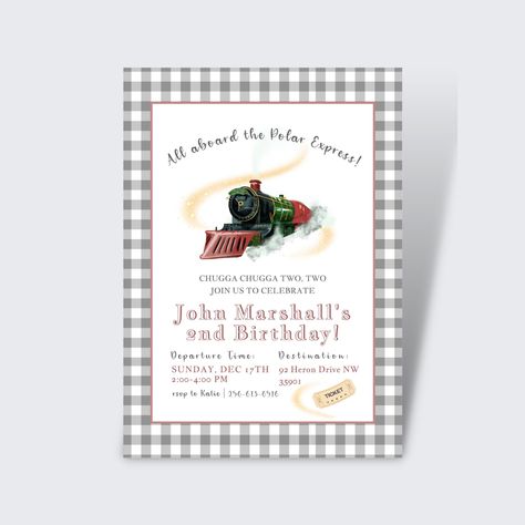 Train Birthday Party Invitations, Polar Express Movie, Movie Night Invitations, Train Birthday Party, Polar Express Train, Photo Png, Trains Birthday Party, Express Train, Train Birthday