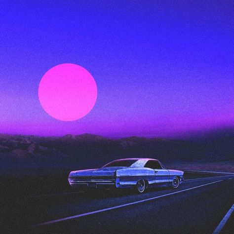 Purple Moon Wallpaper, 80s Vaporwave, Neon 90s, Nostalgia 80s, Cyberpunk, To Look, Neon