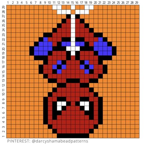 Spider-Man Pattern #spiderman #queens #radioactivespider #spider #marvel #sony #avengers #tasm #nowayhome #farfromhome #homecoming #infinitywar #civilwar #peterparker #web #hamabead #perler #pixel #pixelart #pattern #pyssla #fusebeads Spiderman Grid, Pyssla Ideas Spiderman, Spiderman C2c Pattern, Spiderman Crochet Grid, Avengers Pixel Art, Spider Man Perler Beads, Spiderman Crochet Graph, Pearl Beads Pattern Spiderman, Pixel Grid Crochet Spiderman