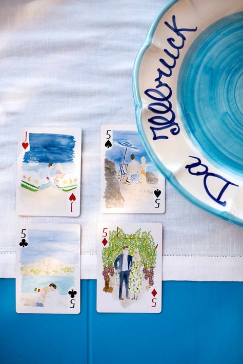 Ceremony Favors, Bridal Shower Favors Cheap, Custom Playing Cards, Custom Wedding Favours, France Wedding, Personalized Wedding Favors, Marriage Ceremony, Bridal Shower Favors, Watercolor Wedding