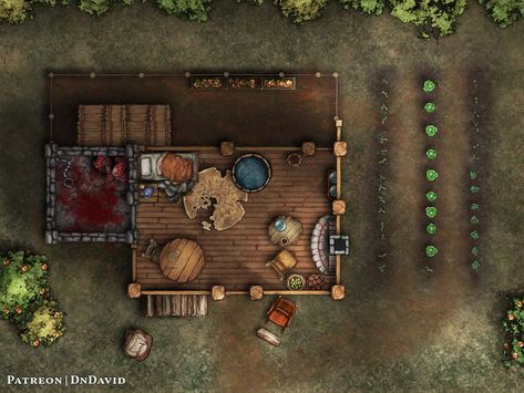 Fantasy Cabin, Ttrpg Map, Map Layout, Building Map, Dnd Classes, Curse Of Strahd, Tabletop Rpg Maps, Map Pictures, Rpg Map